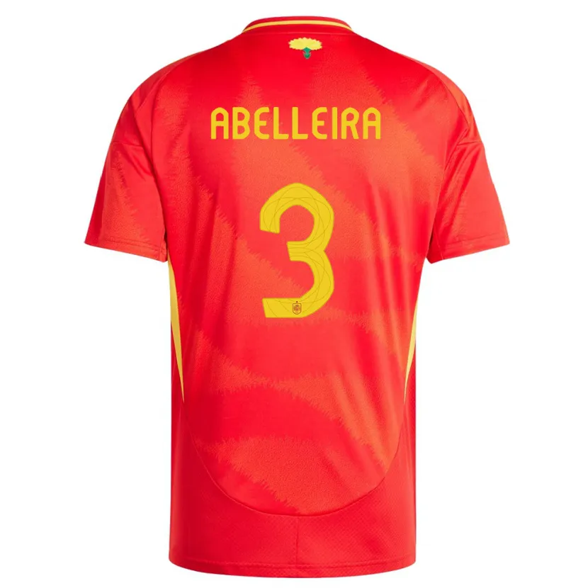 Danxen Hombre Camiseta España Teresa Abelleira #3 Rojo 1ª Equipación 24-26 La Camisa México