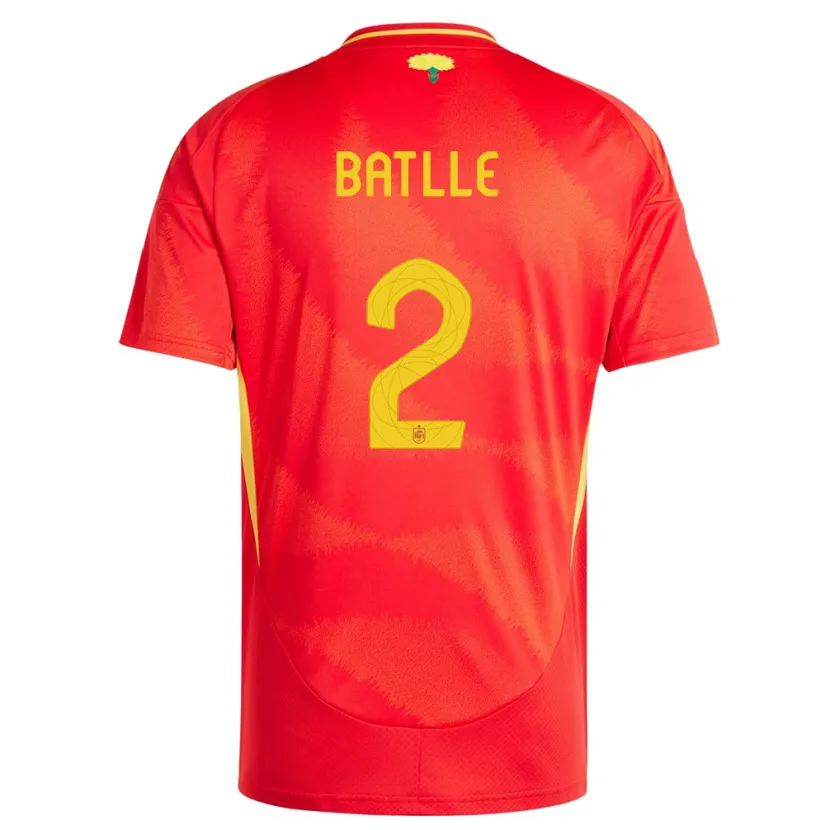Danxen Hombre Camiseta España Ona Batlle #2 Rojo 1ª Equipación 24-26 La Camisa México