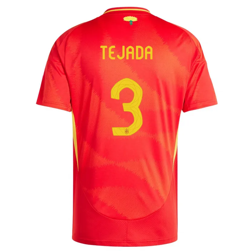 Danxen Hombre Camiseta España Ana Tejada #3 Rojo 1ª Equipación 24-26 La Camisa México