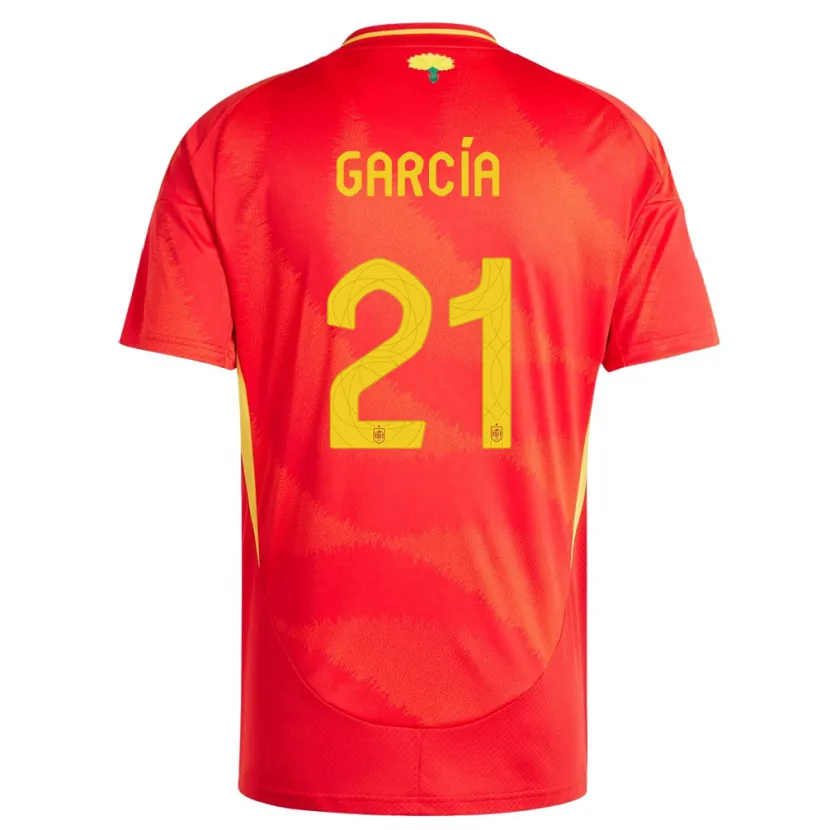 Danxen Hombre Camiseta España Sheila Garcia #21 Rojo 1ª Equipación 24-26 La Camisa México