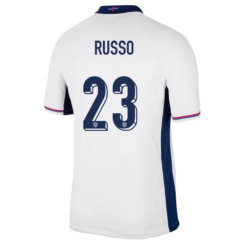 Danxen Hombre Camiseta Inglaterra Alessia Russo #23 Blanco 1ª Equipación 24-26 La Camisa México