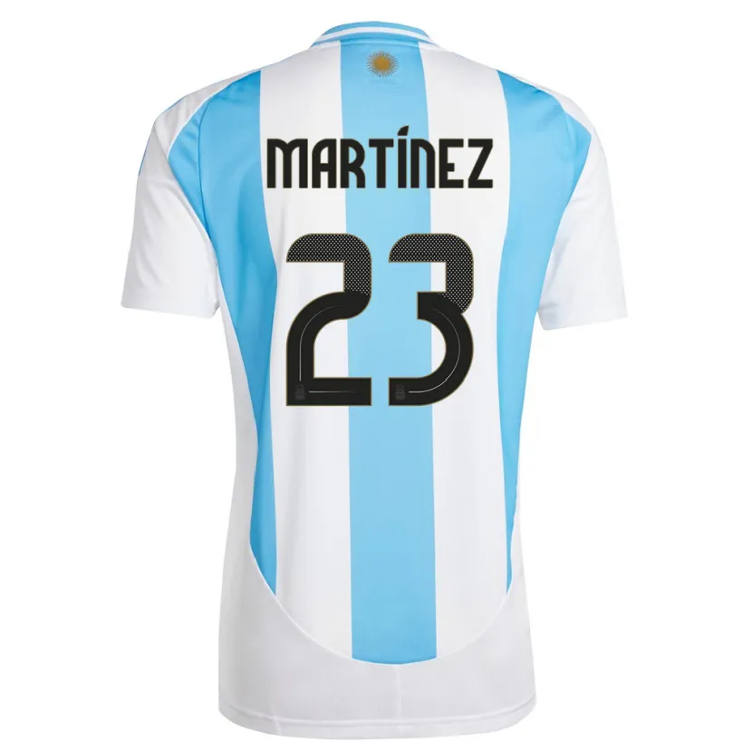 Danxen Hombre Camiseta Argentina Emiliano Martinez #23 Blanco Azul 1ª Equipación 24-26 La Camisa México
