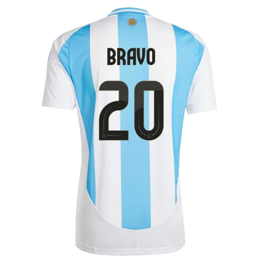 Danxen Hombre Camiseta Argentina Ruth Bravo #20 Blanco Azul 1ª Equipación 24-26 La Camisa México