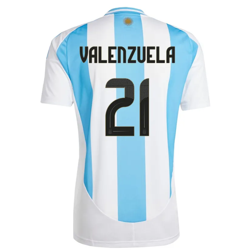 Danxen Hombre Camiseta Argentina Fernando Valenzuela #21 Blanco Azul 1ª Equipación 24-26 La Camisa México