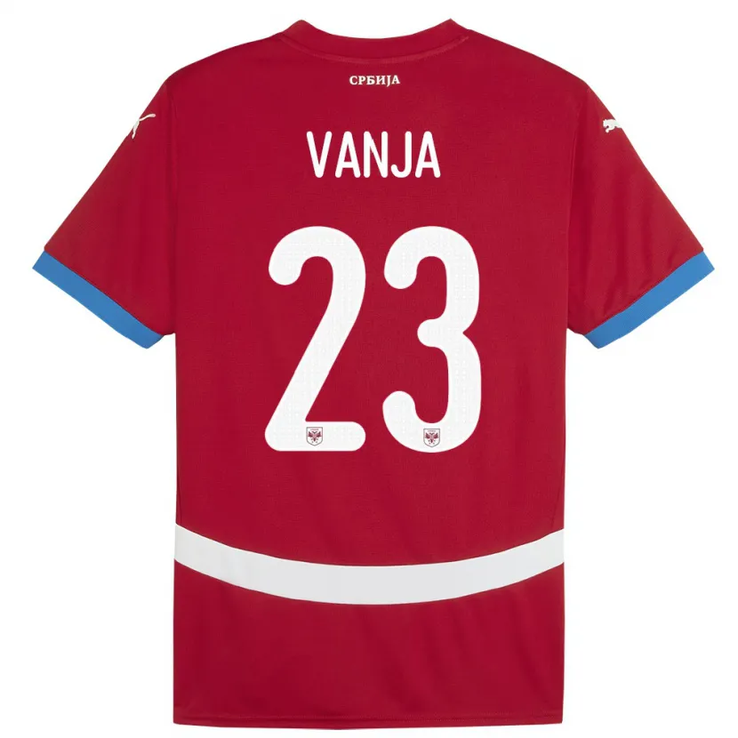 Danxen Hombre Camiseta Serbia Vanja Milinkovic-Savic #23 Rojo 1ª Equipación 24-26 La Camisa México