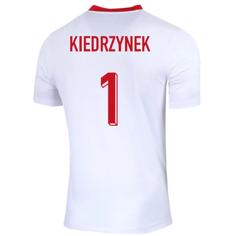 Danxen Hombre Camiseta Polonia Katarzyna Kiedrzynek #1 Blanco 1ª Equipación 24-26 La Camisa México