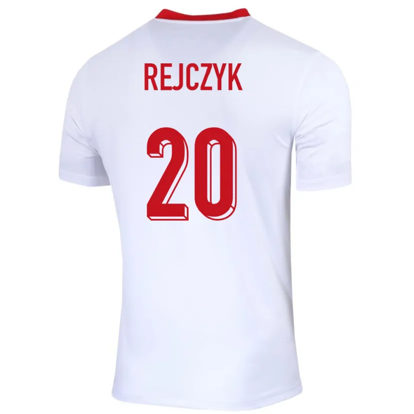 Danxen Hombre Camiseta Polonia Filip Rejczyk #20 Blanco 1ª Equipación 24-26 La Camisa México