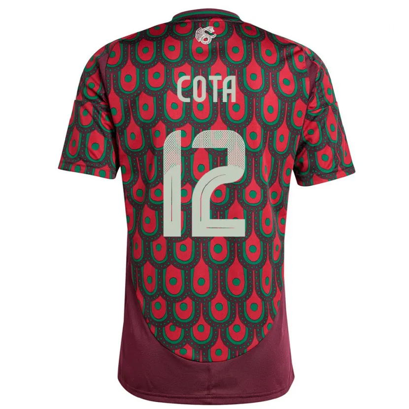 Danxen Hombre Camiseta México Rodolfo Cota #12 Granate 1ª Equipación 24-26 La Camisa México