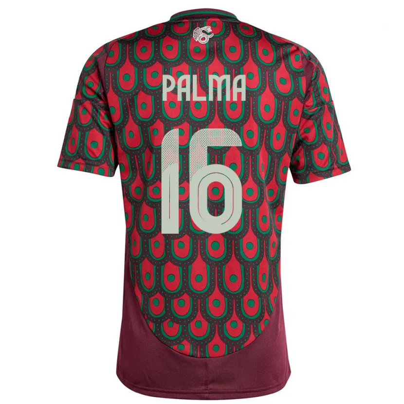 Danxen Hombre Camiseta México Rafael Palma #16 Granate 1ª Equipación 24-26 La Camisa México