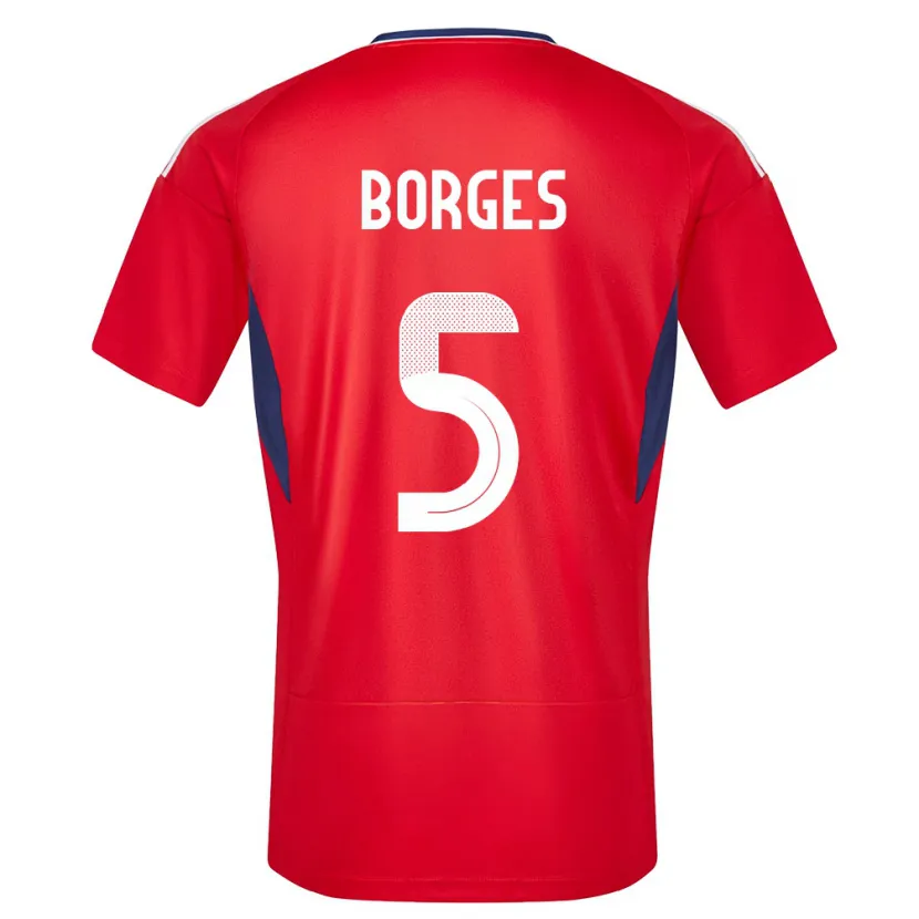 Danxen Hombre Camiseta Costa Rica Celso Borges #5 Rojo 1ª Equipación 24-26 La Camisa México