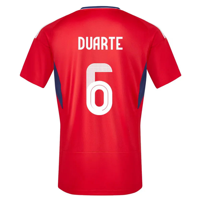 Danxen Hombre Camiseta Costa Rica Oscar Duarte #6 Rojo 1ª Equipación 24-26 La Camisa México