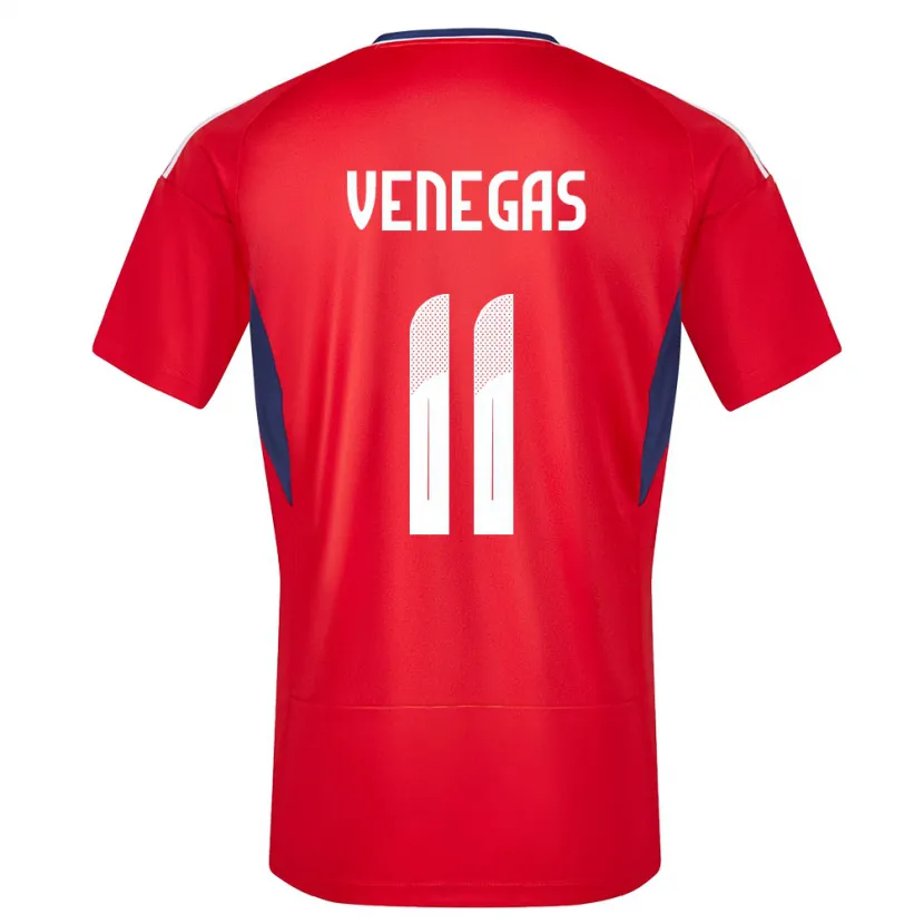 Danxen Hombre Camiseta Costa Rica Johan Venegas #11 Rojo 1ª Equipación 24-26 La Camisa México