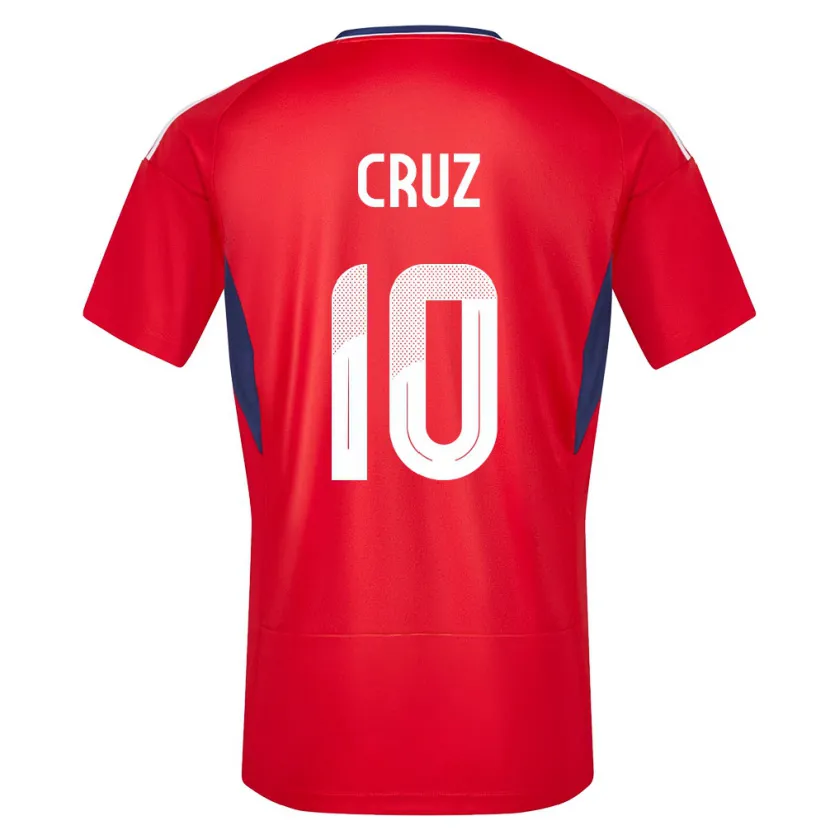 Danxen Hombre Camiseta Costa Rica Shirley Cruz #10 Rojo 1ª Equipación 24-26 La Camisa México