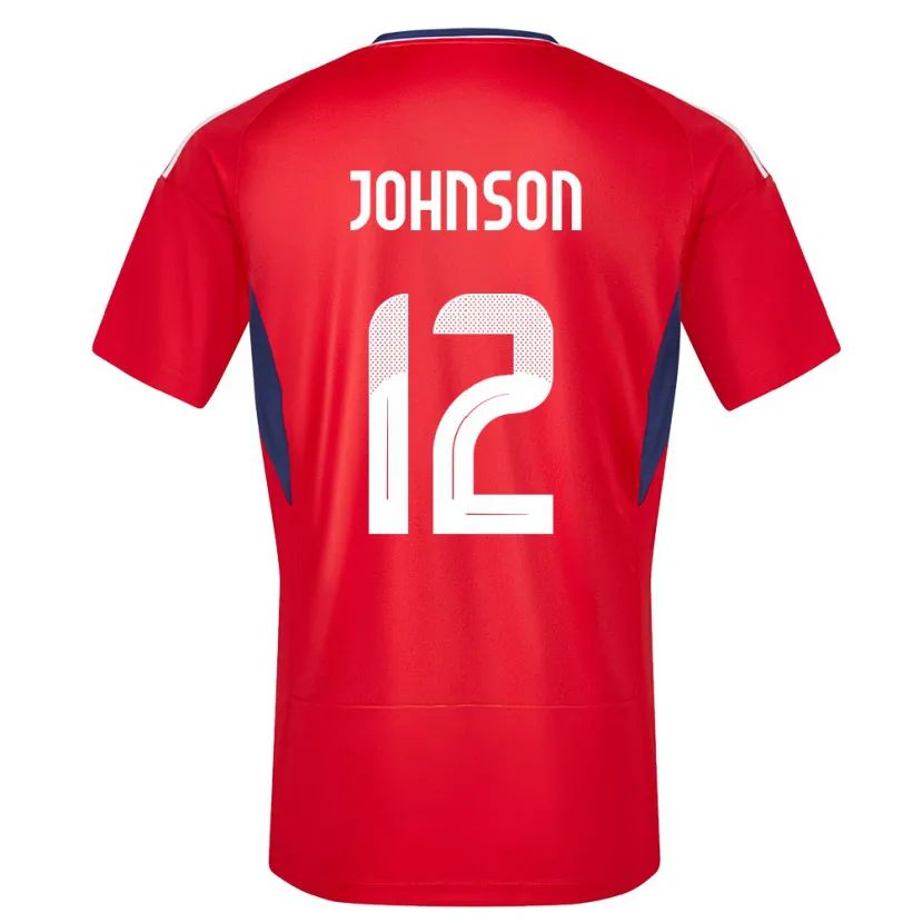 Danxen Hombre Camiseta Costa Rica Shawn Johnson #12 Rojo 1ª Equipación 24-26 La Camisa México