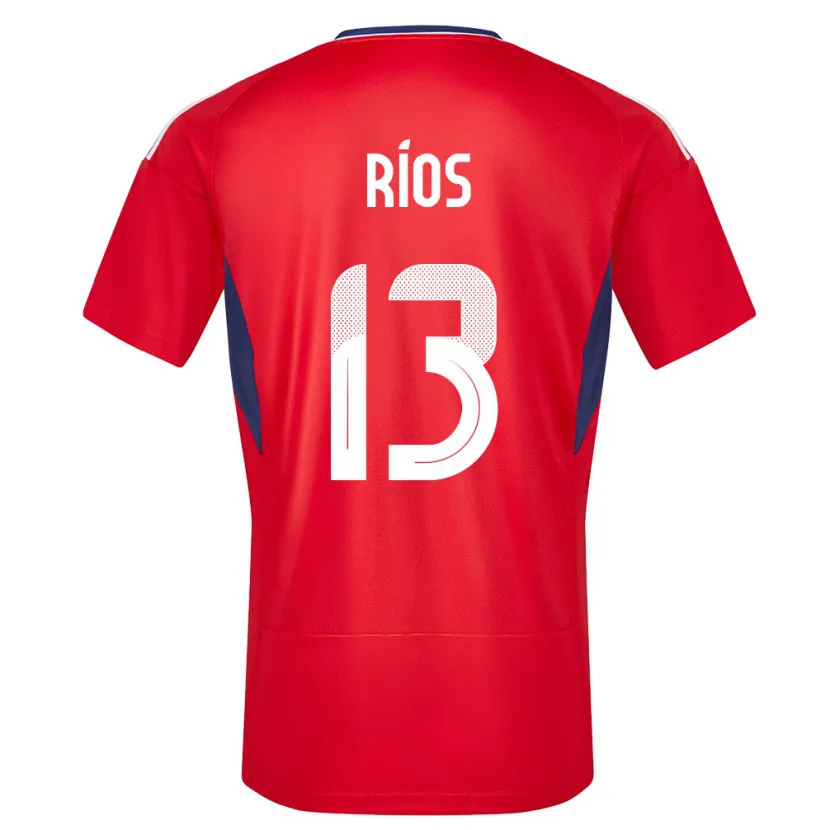 Danxen Hombre Camiseta Costa Rica Keral Rios #13 Rojo 1ª Equipación 24-26 La Camisa México