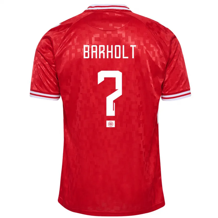 Danxen Hombre Camiseta Dinamarca Noah Barholt #0 Rojo 1ª Equipación 24-26 La Camisa México