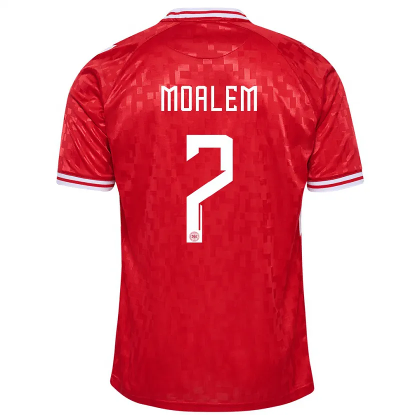 Danxen Hombre Camiseta Dinamarca Jonathan Moalem #7 Rojo 1ª Equipación 24-26 La Camisa México