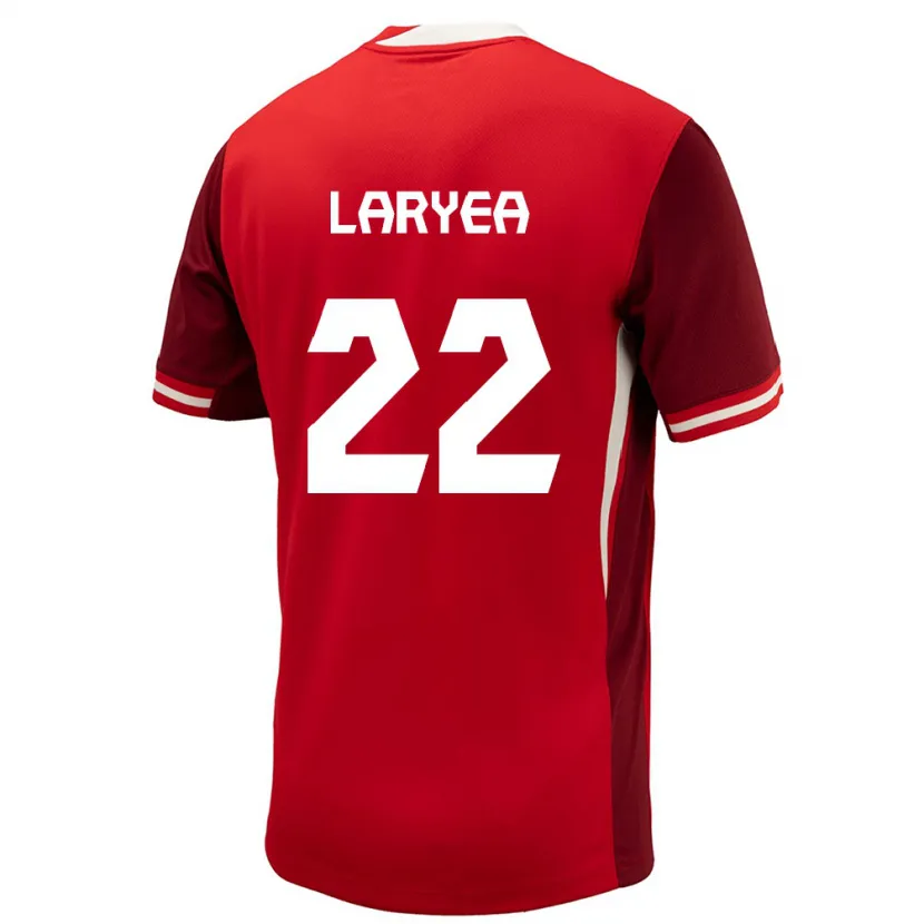 Danxen Hombre Camiseta Canadá Richie Laryea #22 Rojo 1ª Equipación 24-26 La Camisa México