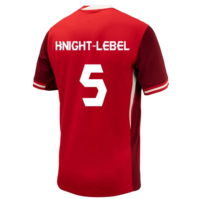 Danxen Hombre Camiseta Canadá Jamie Knight-Lebel #5 Rojo 1ª Equipación 24-26 La Camisa México