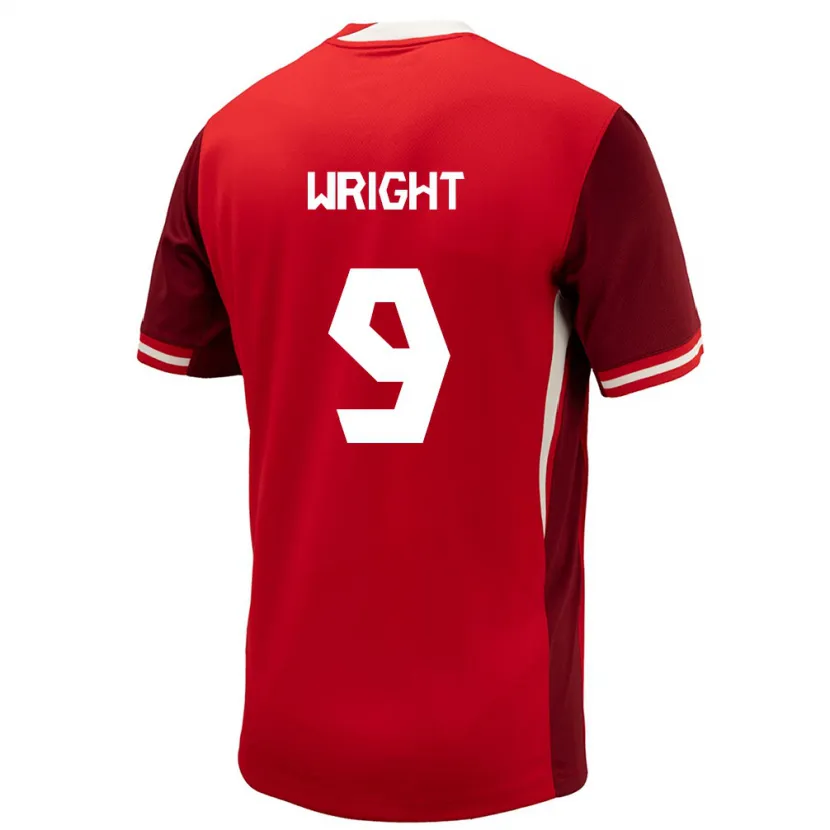 Danxen Hombre Camiseta Canadá Lowell Wright #9 Rojo 1ª Equipación 24-26 La Camisa México