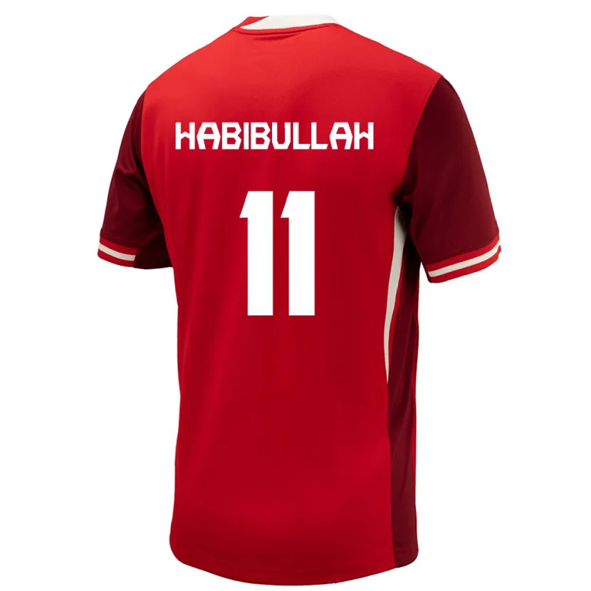 Danxen Hombre Camiseta Canadá Kamron Habibullah #11 Rojo 1ª Equipación 24-26 La Camisa México