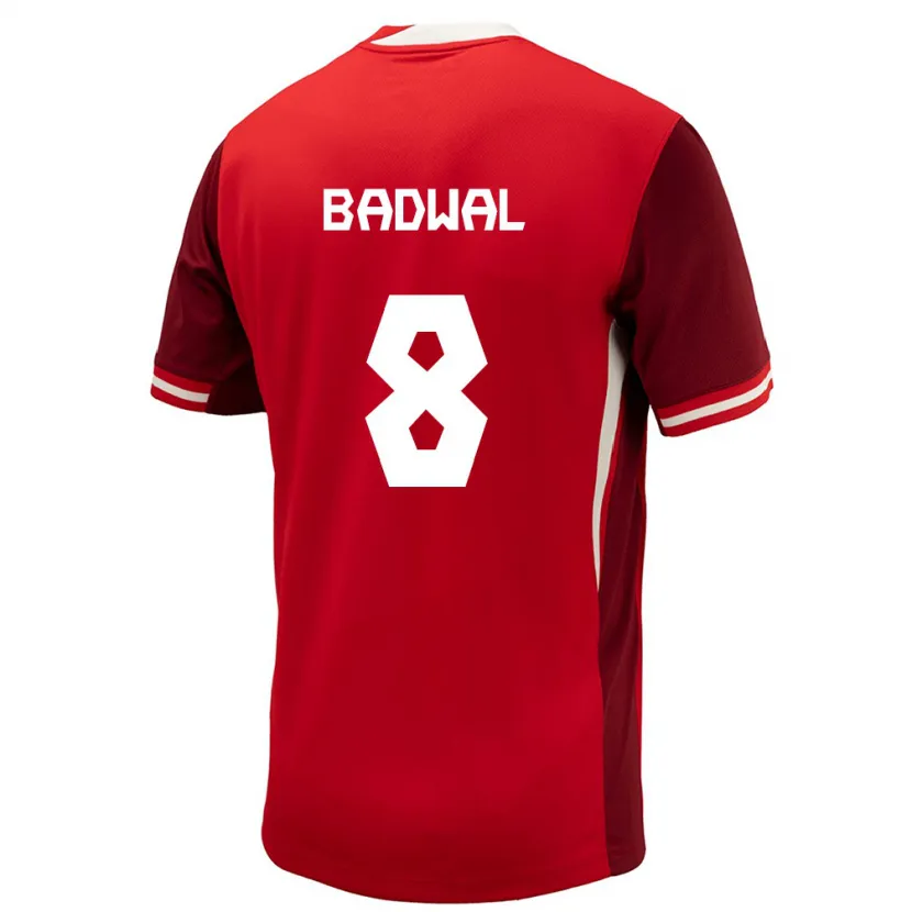 Danxen Hombre Camiseta Canadá Jeevan Badwal #8 Rojo 1ª Equipación 24-26 La Camisa México