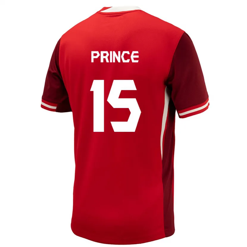 Danxen Hombre Camiseta Canadá Nichelle Prince #15 Rojo 1ª Equipación 24-26 La Camisa México