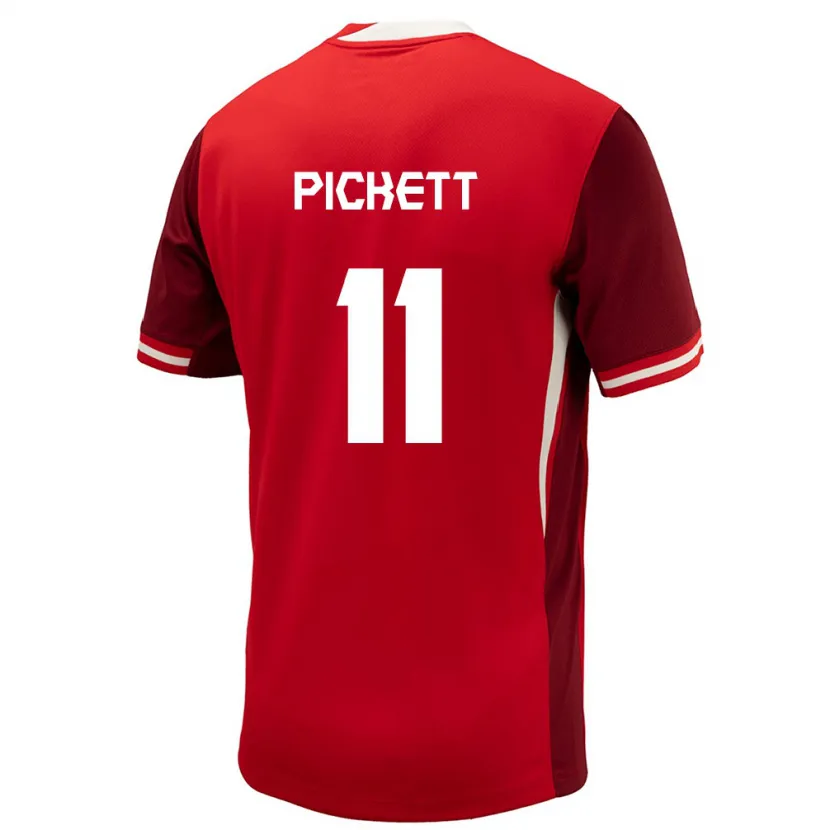Danxen Hombre Camiseta Canadá Victoria Pickett #11 Rojo 1ª Equipación 24-26 La Camisa México