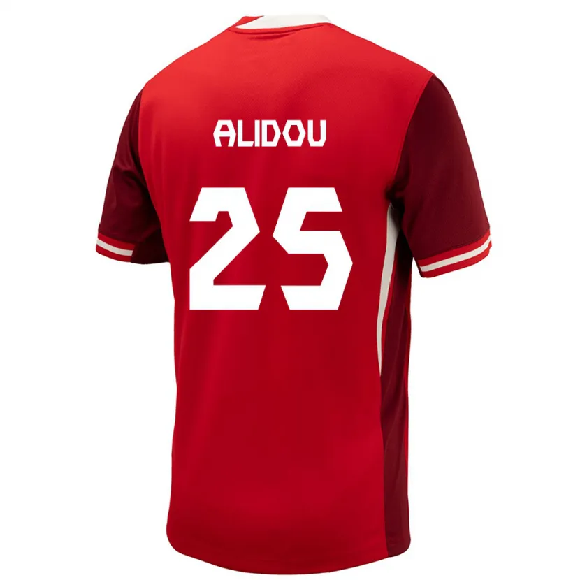 Danxen Hombre Camiseta Canadá Marie-Yasmine Alidou #25 Rojo 1ª Equipación 24-26 La Camisa México