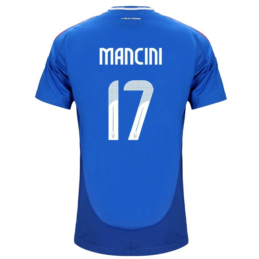 Danxen Hombre Camiseta Italia Gianluca Mancini #17 Azul 1ª Equipación 24-26 La Camisa México