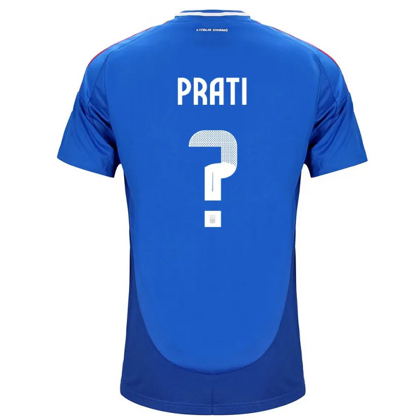 Danxen Hombre Camiseta Italia Matteo Prati #0 Azul 1ª Equipación 24-26 La Camisa México