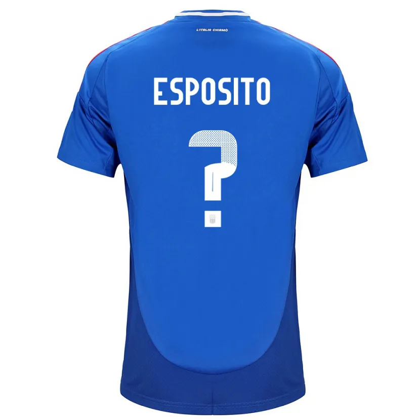 Danxen Hombre Camiseta Italia Francesco Pio Esposito #0 Azul 1ª Equipación 24-26 La Camisa México