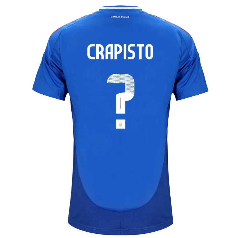 Danxen Hombre Camiseta Italia Francesco Crapisto #0 Azul 1ª Equipación 24-26 La Camisa México