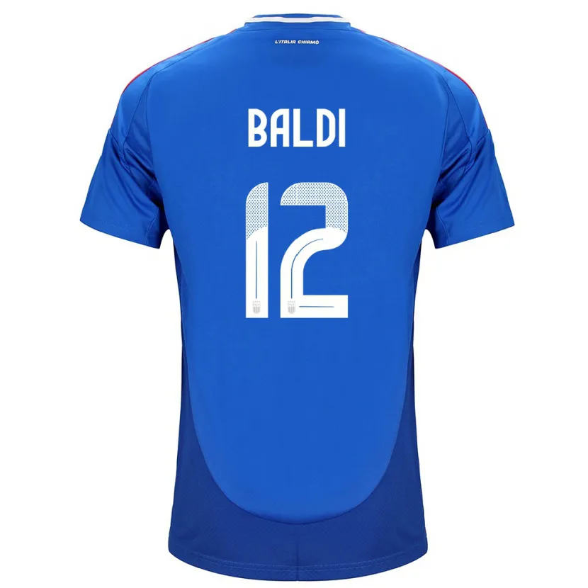 Danxen Hombre Camiseta Italia Rachele Baldi #12 Azul 1ª Equipación 24-26 La Camisa México