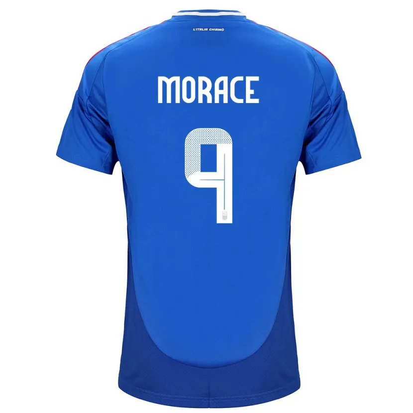 Danxen Hombre Camiseta Italia Carolina Morace #9 Azul 1ª Equipación 24-26 La Camisa México
