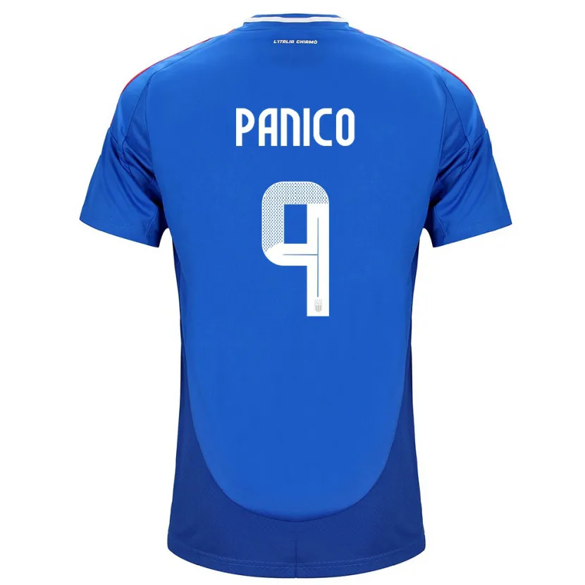 Danxen Hombre Camiseta Italia Patrizia Panico #9 Azul 1ª Equipación 24-26 La Camisa México