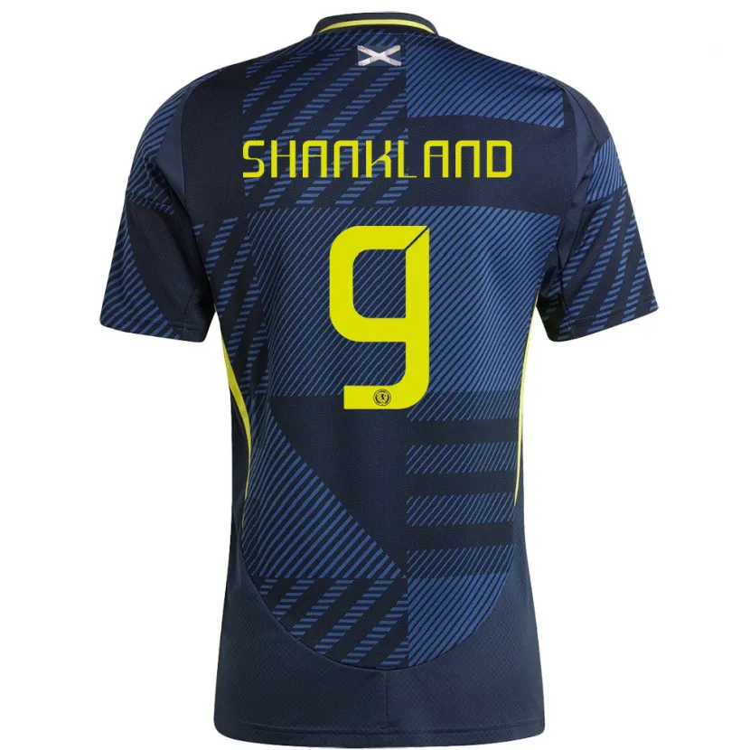 Danxen Hombre Camiseta Escocia Lawrence Shankland #9 Azul Oscuro 1ª Equipación 24-26 La Camisa México