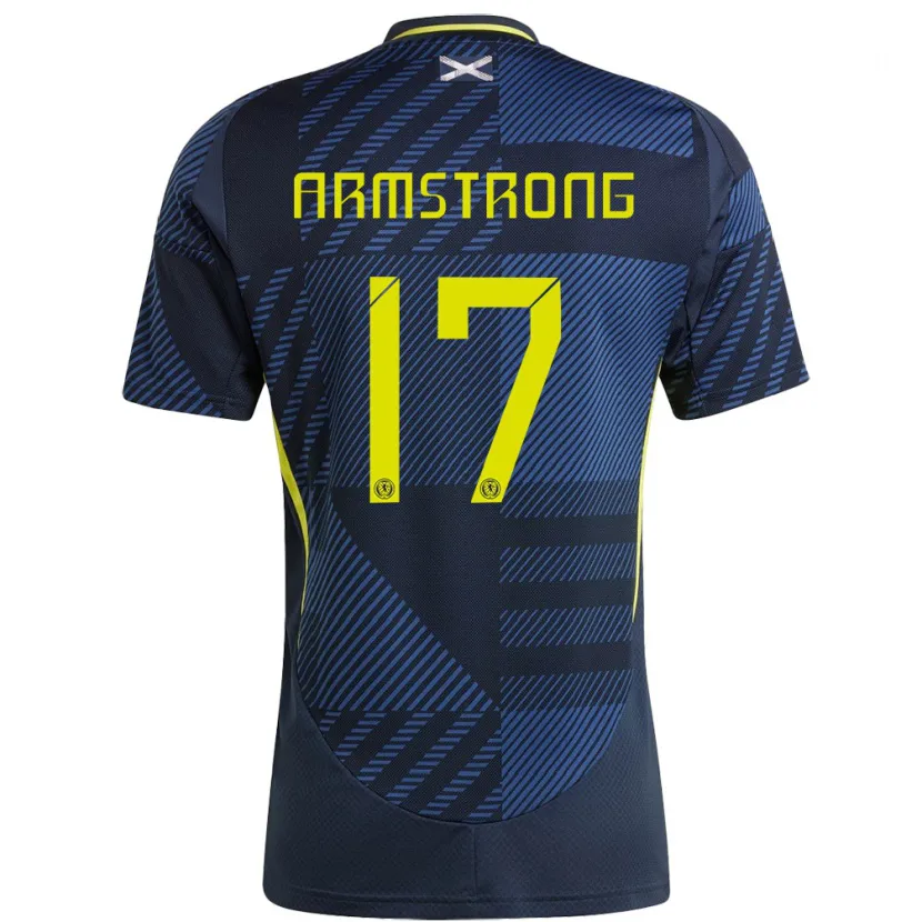 Danxen Hombre Camiseta Escocia Stuart Armstrong #17 Azul Oscuro 1ª Equipación 24-26 La Camisa México