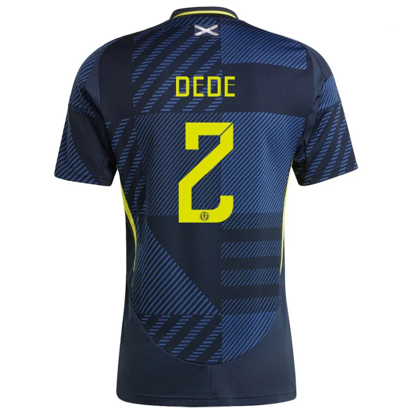 Danxen Hombre Camiseta Escocia Josh Dede #2 Azul Oscuro 1ª Equipación 24-26 La Camisa México