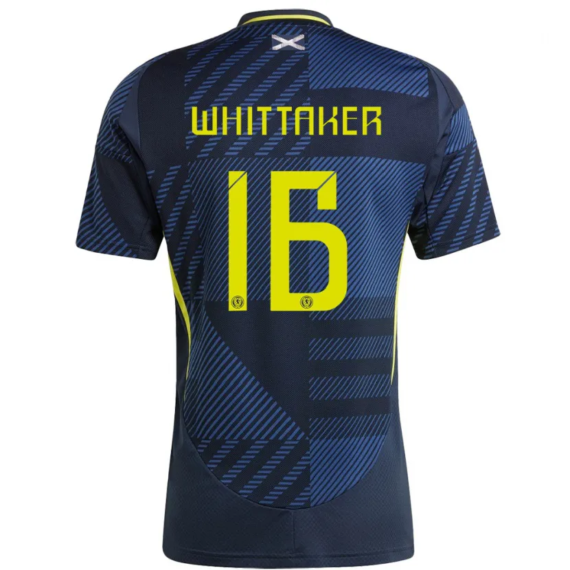 Danxen Hombre Camiseta Escocia Rory Whittaker #16 Azul Oscuro 1ª Equipación 24-26 La Camisa México