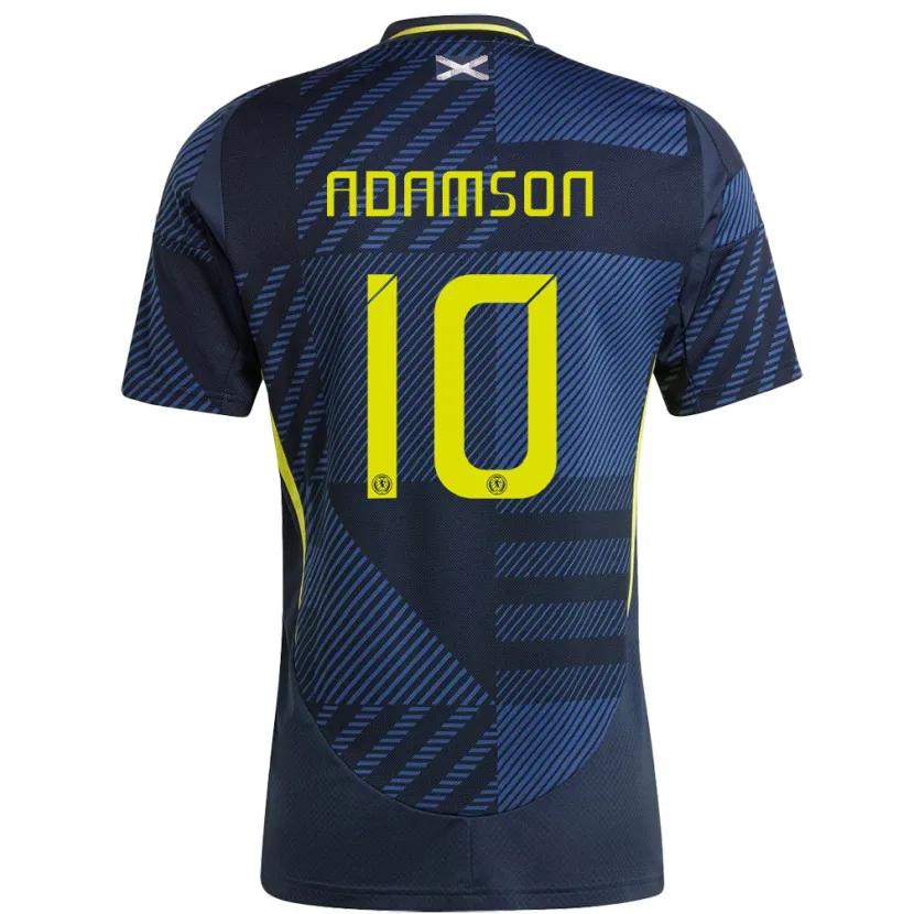 Danxen Hombre Camiseta Escocia Calum Adamson #10 Azul Oscuro 1ª Equipación 24-26 La Camisa México