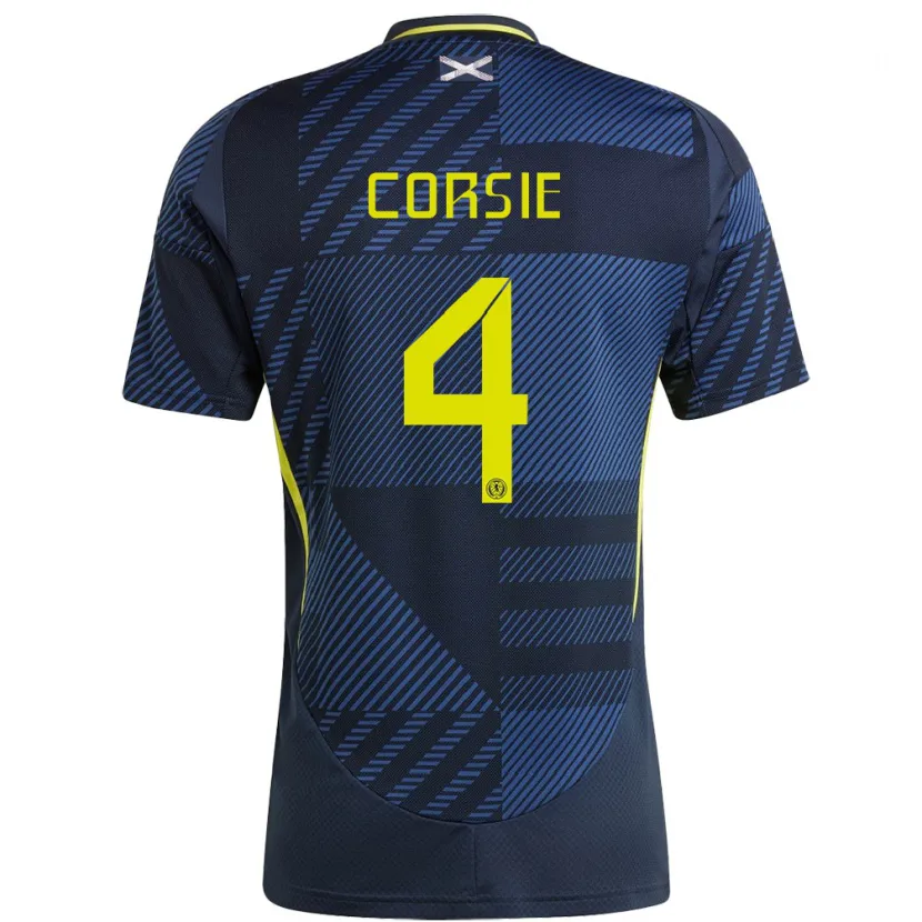 Danxen Hombre Camiseta Escocia Rachel Corsie #4 Azul Oscuro 1ª Equipación 24-26 La Camisa México