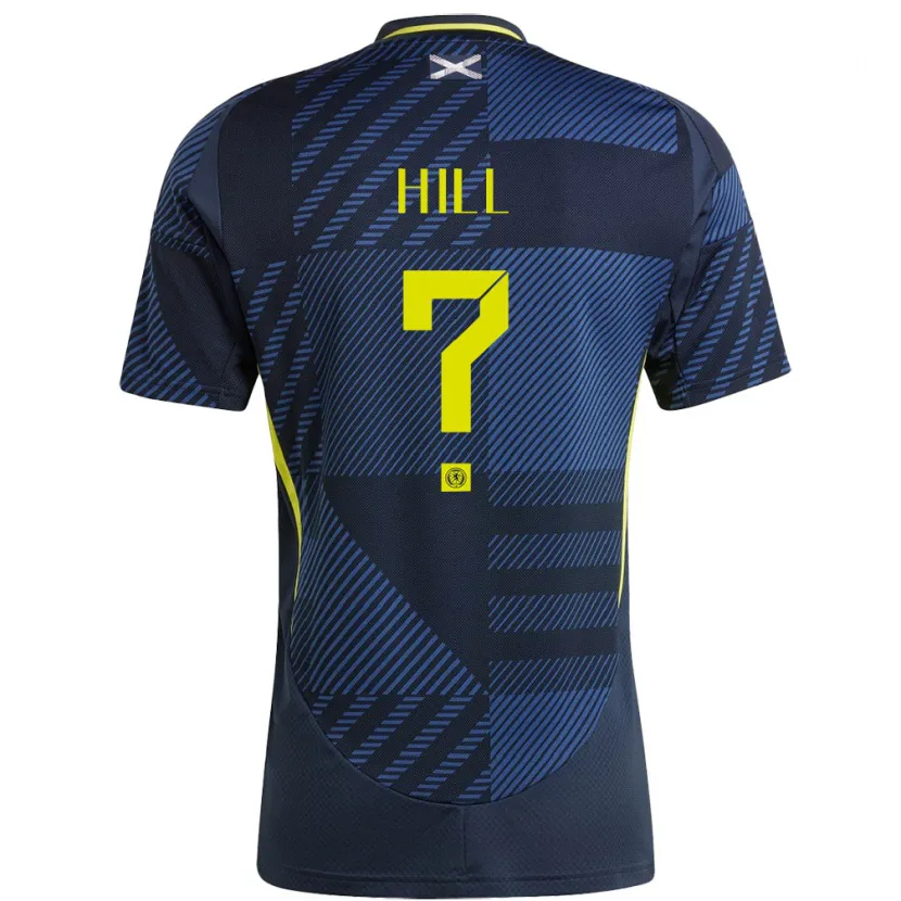 Danxen Hombre Camiseta Escocia Kathryn Hill #0 Azul Oscuro 1ª Equipación 24-26 La Camisa México