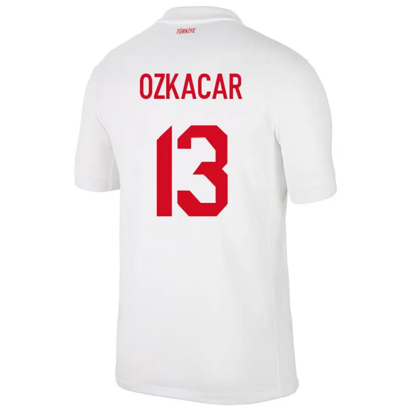 Danxen Hombre Camiseta Turquía Cenk Özkacar #13 Blanco 1ª Equipación 24-26 La Camisa México
