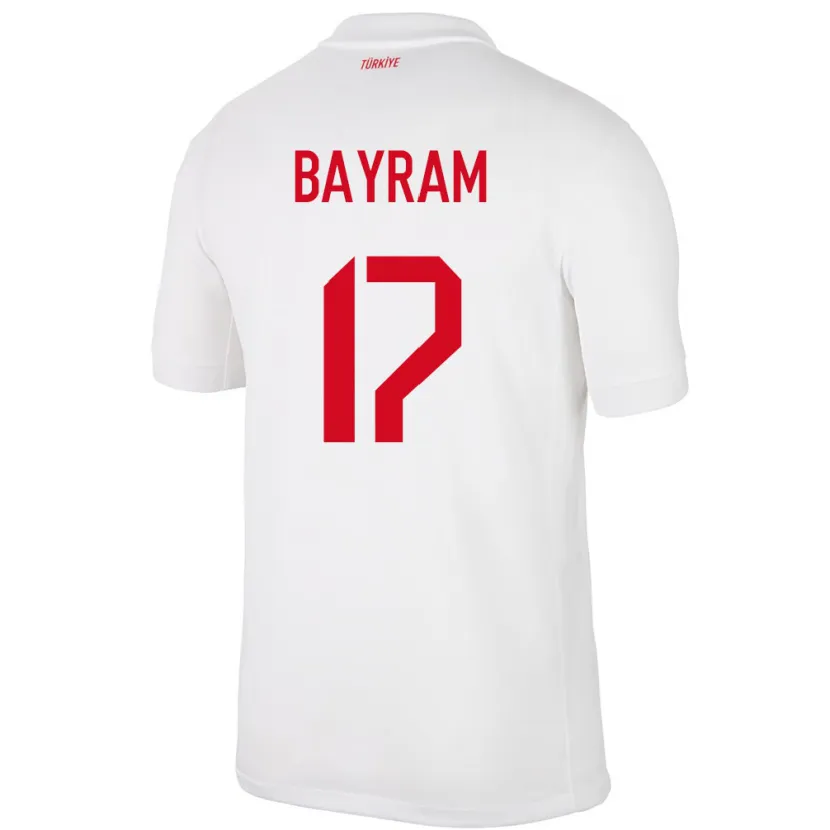 Danxen Hombre Camiseta Turquía Abdurrahman Bayram #17 Blanco 1ª Equipación 24-26 La Camisa México