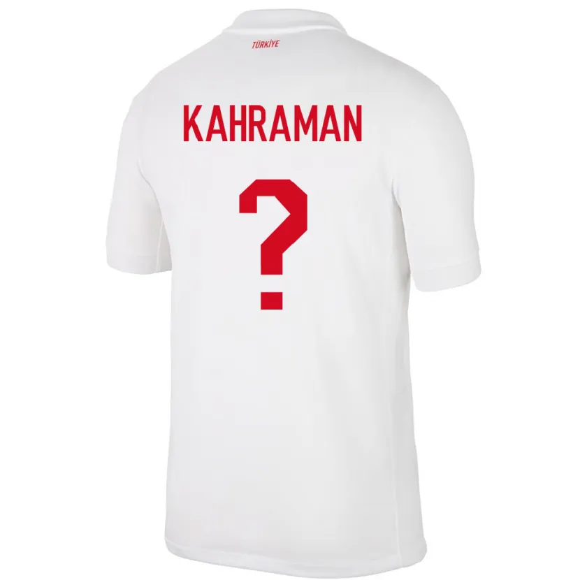 Danxen Hombre Camiseta Turquía Osman Kahraman #0 Blanco 1ª Equipación 24-26 La Camisa México
