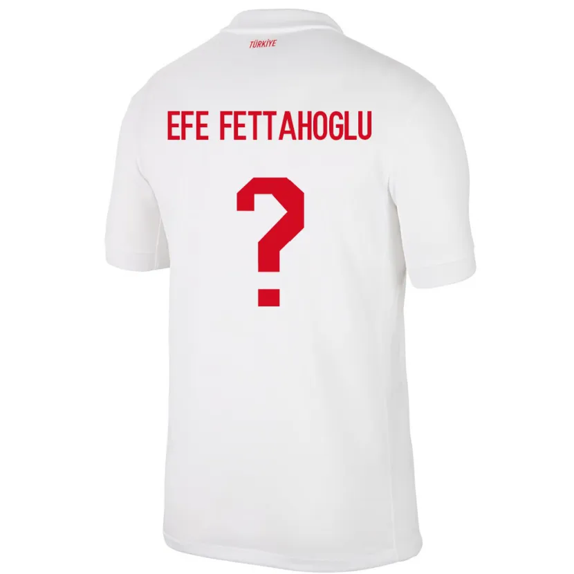 Danxen Hombre Camiseta Turquía Adnan Efe Fettahoğlu #0 Blanco 1ª Equipación 24-26 La Camisa México