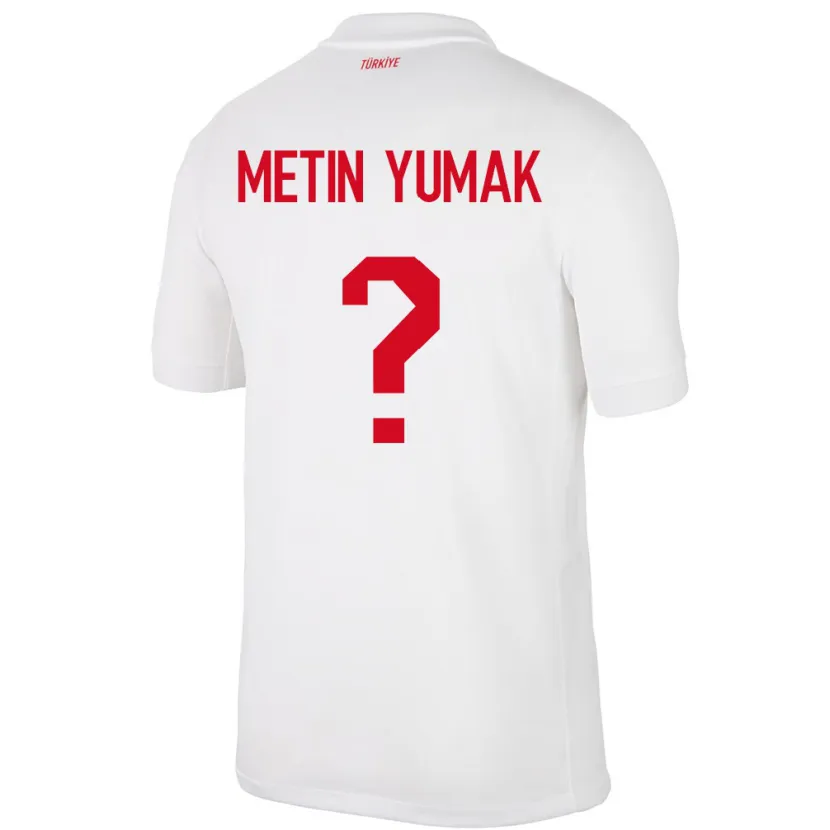 Danxen Hombre Camiseta Turquía Yiğit Metin Yumak #0 Blanco 1ª Equipación 24-26 La Camisa México