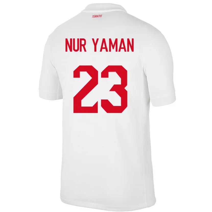 Danxen Hombre Camiseta Turquía Gamze Nur Yaman #23 Blanco 1ª Equipación 24-26 La Camisa México