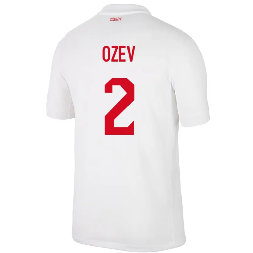 Danxen Hombre Camiseta Turquía Ümran Özev #2 Blanco 1ª Equipación 24-26 La Camisa México